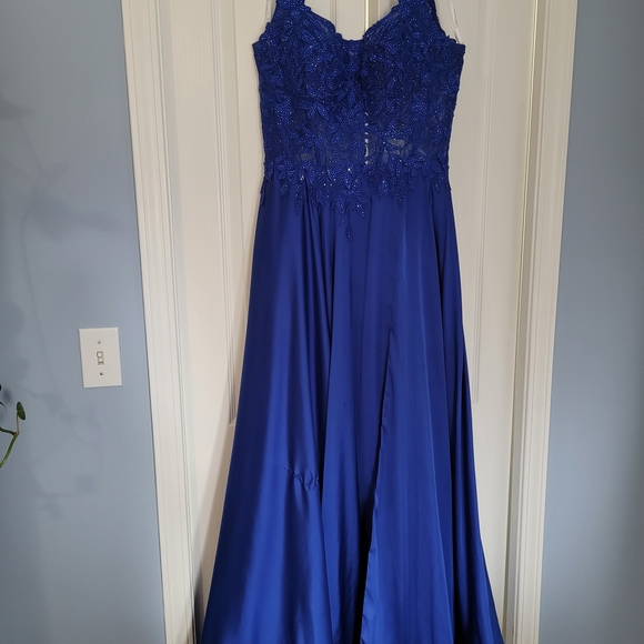 Royal Blue Graduation Dress - Picture 4 of 6